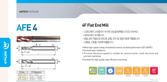 4 flutes flat endmill